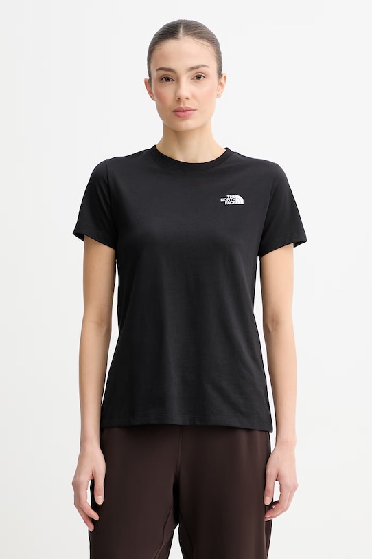 The North Face t-shirt damski z bawełną EVOLUTION czarny NF0A8FX7JK31