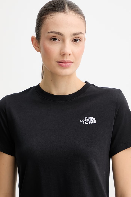The North Face t-shirt damski z bawełną EVOLUTION czarny NF0A8FX7JK31