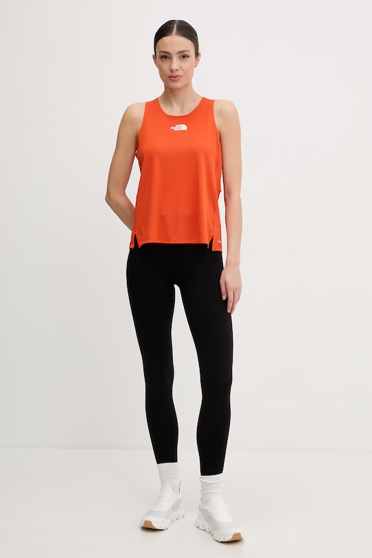 The North Face top treningowy damski LIGHTBRIGHT NF0A8G2EG6L1 pomarańczowy SS26