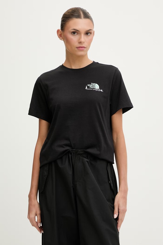 The North Face t-shirt damski MONTE czarny NF0A8GA9JK31