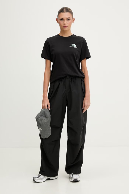 The North Face t-shirt damski MONTE NF0A8GA9JK31 czarny SS26