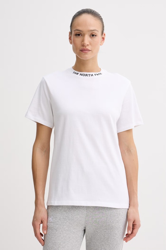 The North Face t-shirt damski bawełniany ZUMU biały NF0A8GUSFN41