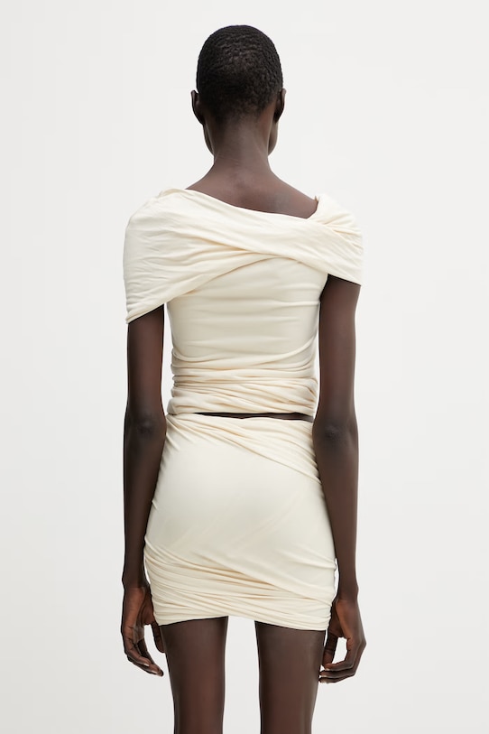 Odzież Rick Owens Lilies Lola bluzka na ramiączkach damska z wiskozy gładka LI01F7223.RV beżowy