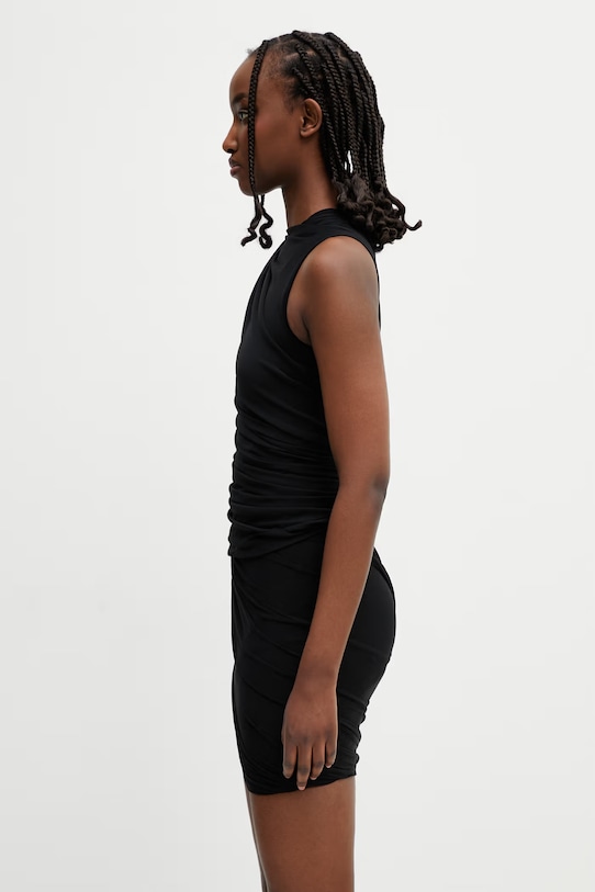 Rick Owens Lilies Luna bluzka damska z wiskozą gładka LI01F7109.CVI czarny SS26