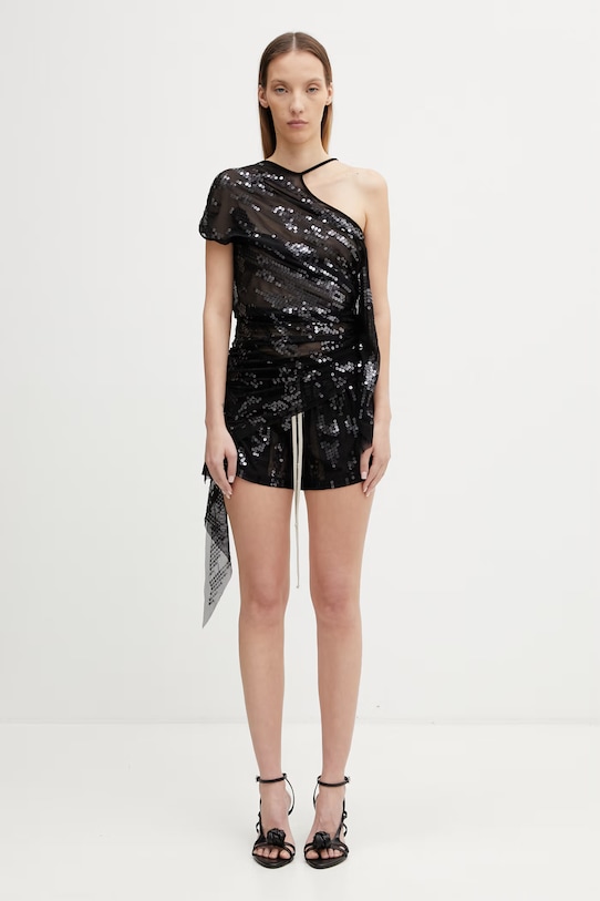 Rick Owens Lilies asymetrická halenka dámská Tungsten LI01F7102.TUSM21 černá