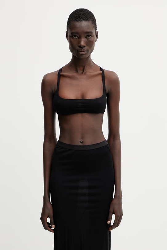 Rick Owens Lilies top dámský z viskózy Unhorny černá LI01F7100.RV