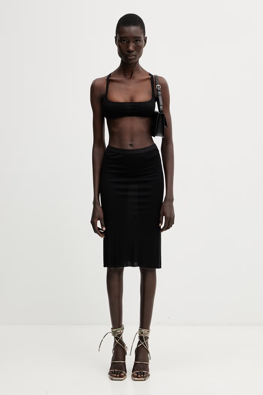 Rick Owens Lilies Unhorny top damski z wiskozy LI01F7100.RV czarny