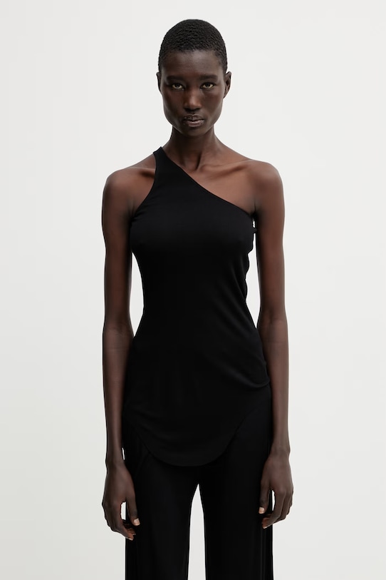 Rick Owens Lilies топ для женщин из вискозы чёрный LI01F7105.RRV