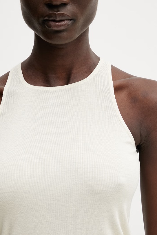 Rick Owens Lilies Basic top z wiskozy damski beżowy LI01F7101.RRV