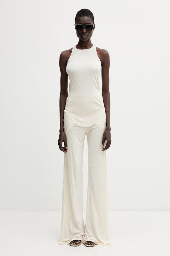 Rick Owens Lilies Basic top z wiskozy damski LI01F7101.RRV beżowy