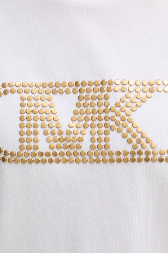 MICHAEL Michael Kors t-shirt damski bawełniany MS651SC97J biały