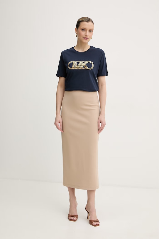 MICHAEL Michael Kors t-shirt damski bawełniany MS651SC97J granatowy SS26