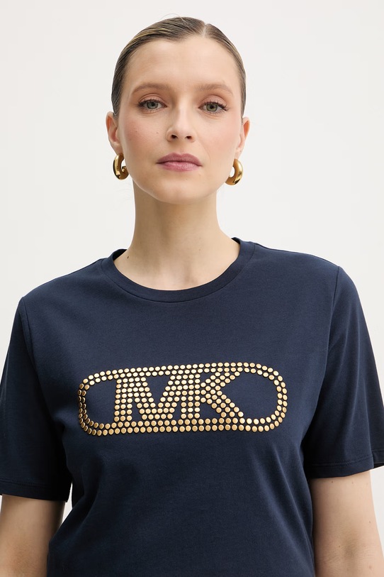 MICHAEL Michael Kors t-shirt damski bawełniany granatowy MS651SC97J