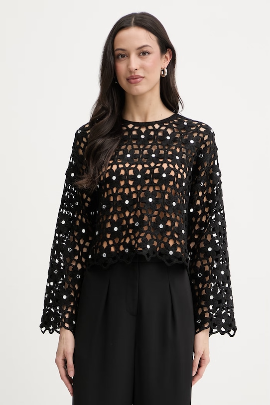 MICHAEL Michael Kors bluză pentru femei negru MS651ZMKNE