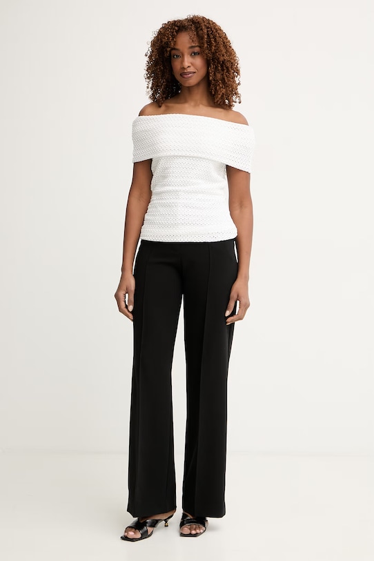 MICHAEL Michael Kors bluzka z odkrytymi ramionami damska MS651ZVKS1 biały SS26