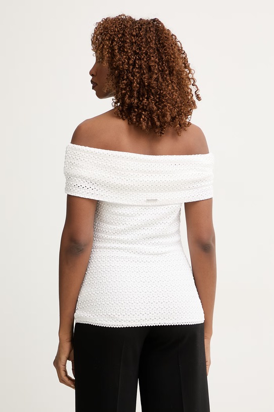 Odzież MICHAEL Michael Kors bluzka z odkrytymi ramionami damska MS651ZVKS1 biały