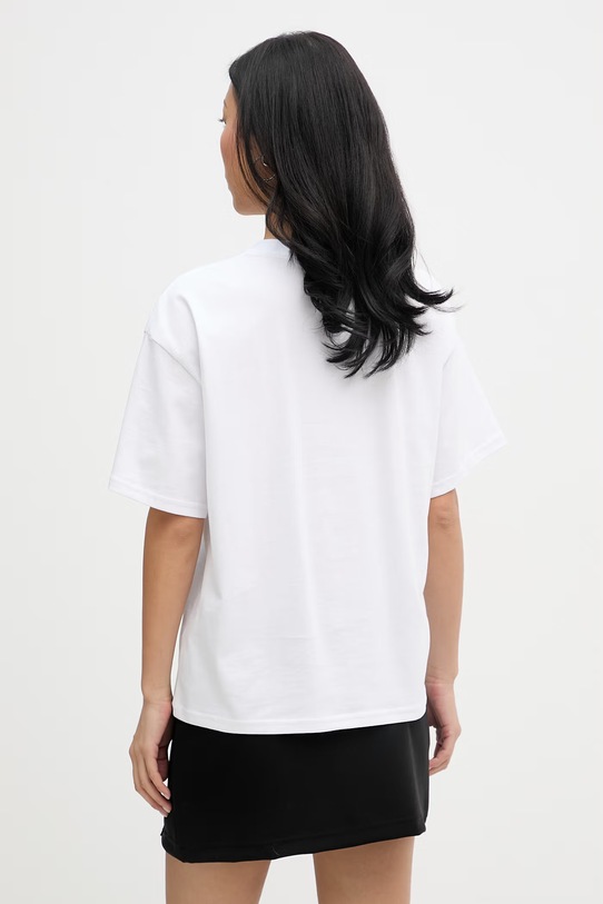 Ρούχα La Mania Oversize t-shirt γυναικείο βαμβακερό CARENA CARENA λευκό