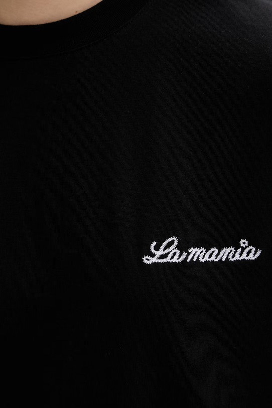 La Mania t-shirt oversize damski bawełniany CARENA CARENA czarny