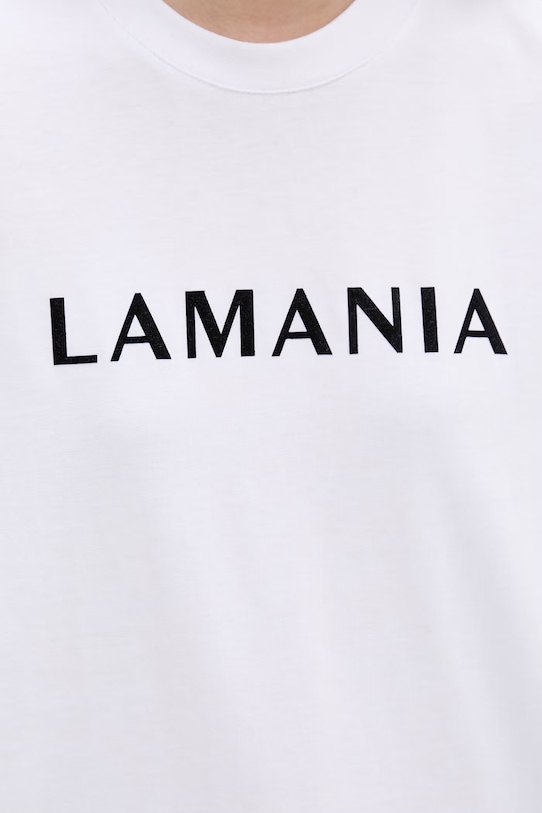 La Mania T-shirt damski bawełniany CHUCK CHUCK biały