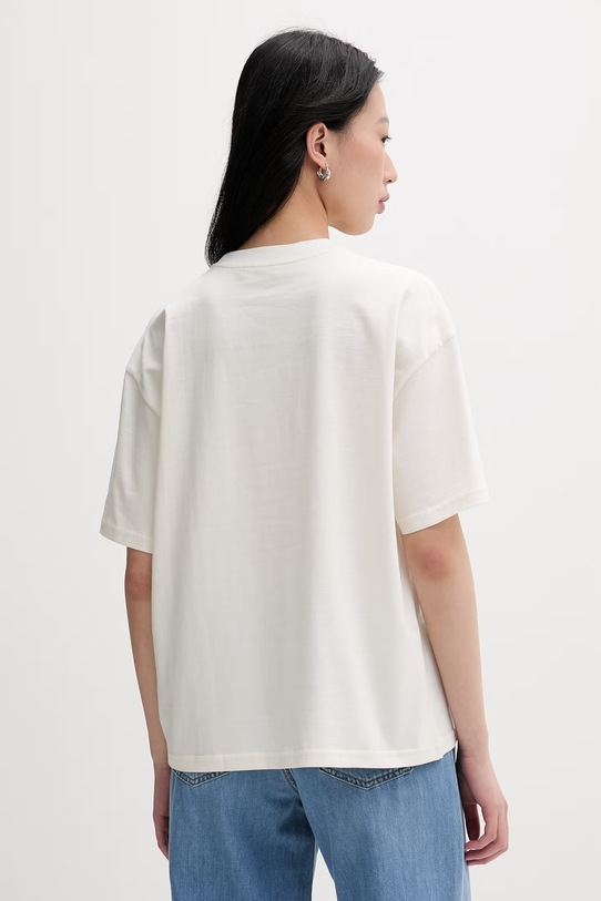 Odzież La Mania T-shirt damski bawełniany CHUCK CHUCK beżowy