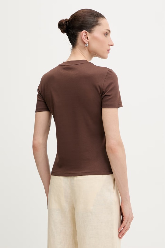 Odzież La Mania t-shirt bawełniany ANN ANN brązowy