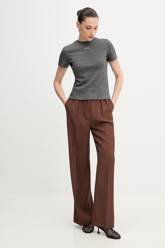 La Mania t-shirt bawełniany ANN ANN szary SS26