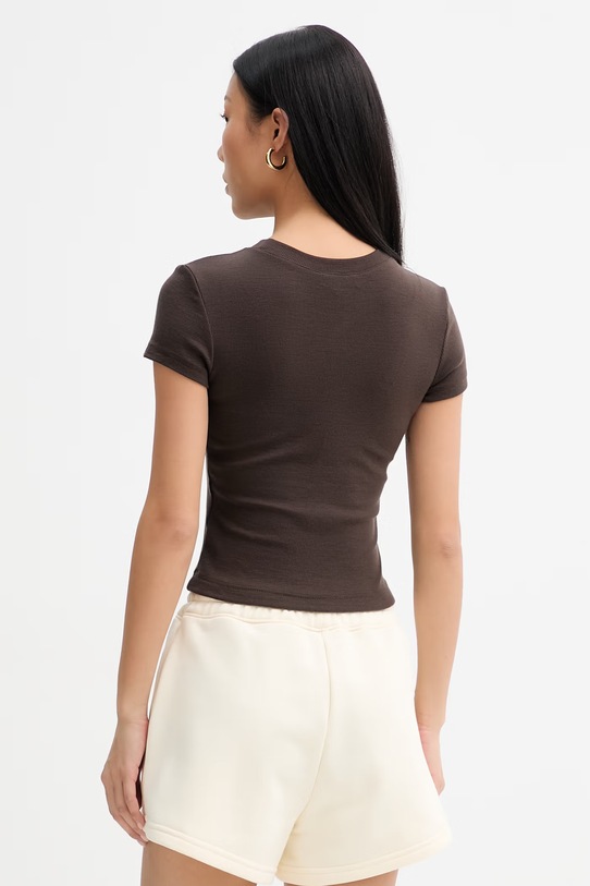 Îmbrăcăminte La Mania tricou pentru femei, cu vâscoză MIKA MIKA maro