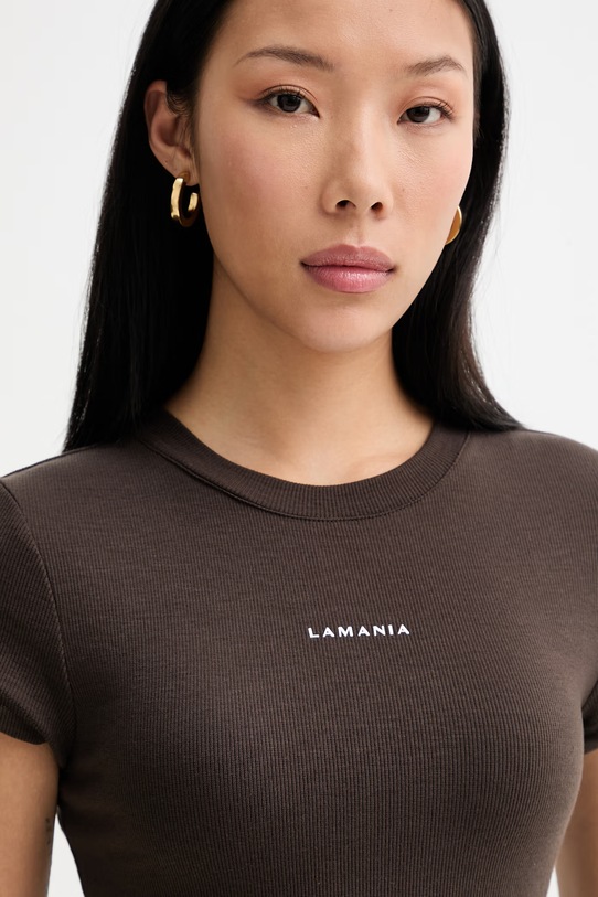 La Mania tricou pentru femei, cu vâscoză MIKA maro MIKA