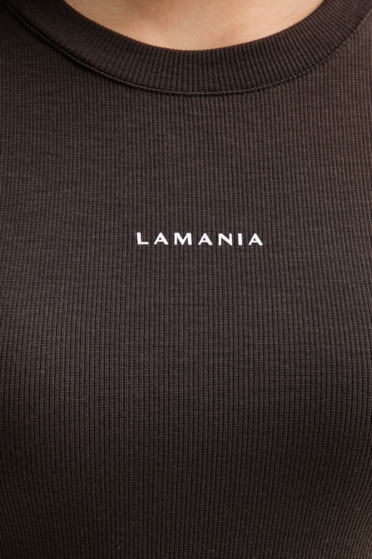 La Mania tricou pentru femei, cu vâscoză MIKA MIKA maro