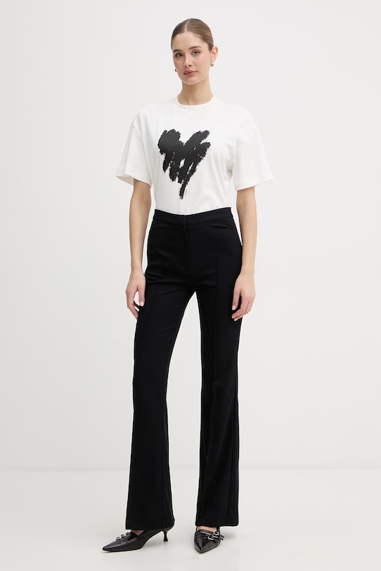 La Mania t-shirt damski bawełniany SANDER SANDER beżowy SS26