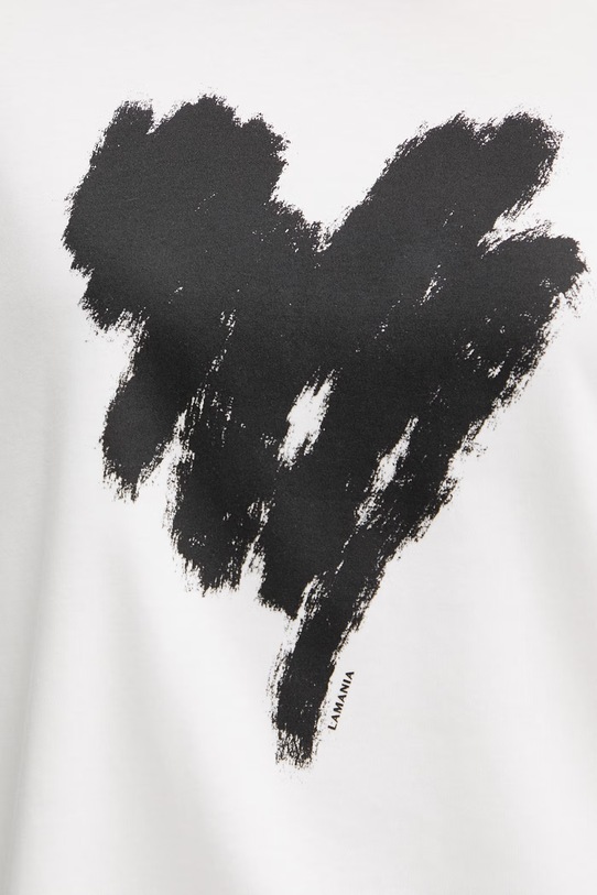 La Mania t-shirt damski bawełniany SANDER SANDER beżowy