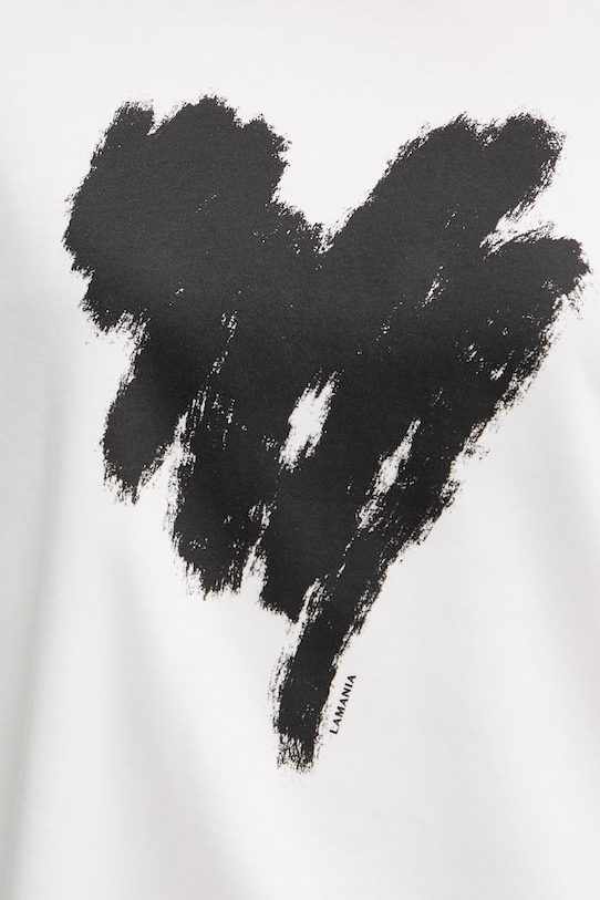 La Mania t-shirt damski bawełniany SANDER SANDER beżowy