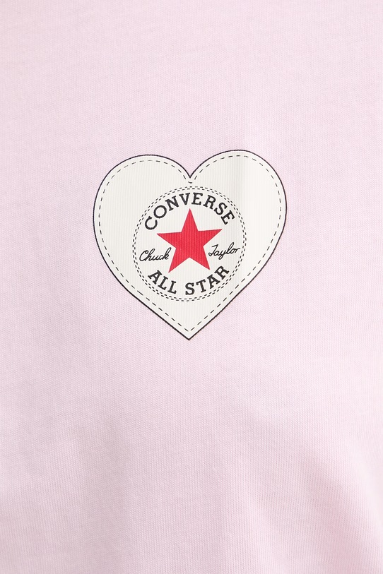 Converse t-shirt damski bawełniany x CHUCKS IN LOVE CVW6T130 różowy