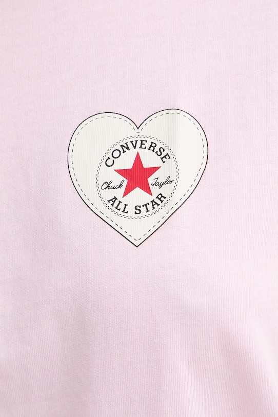 Converse t-shirt damski bawełniany x CHUCKS IN LOVE CVW6T130 różowy