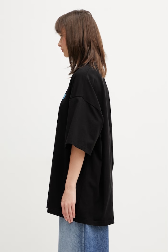 Martine Rose T-shirt bawełniany damski 621JE06001E czarny SS26