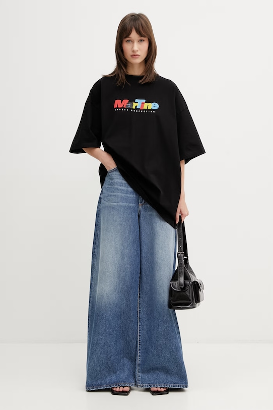 Martine Rose T-shirt bawełniany damski 621JE06001E czarny