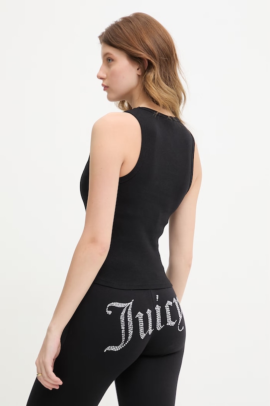 Odzież Juicy Couture top damski GOTHIC VEST JCBLV126807 czarny