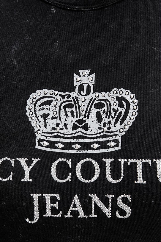 Juicy Couture t-shirt da donna in cotone HERITAGE HILTON JCDBJ126961 nero