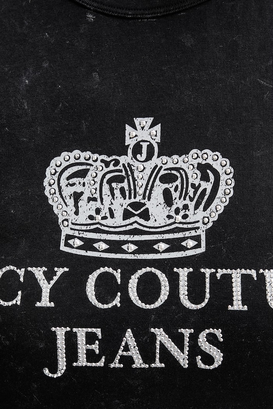 Juicy Couture t-shirt da donna in cotone HERITAGE HILTON JCDBJ126961 nero