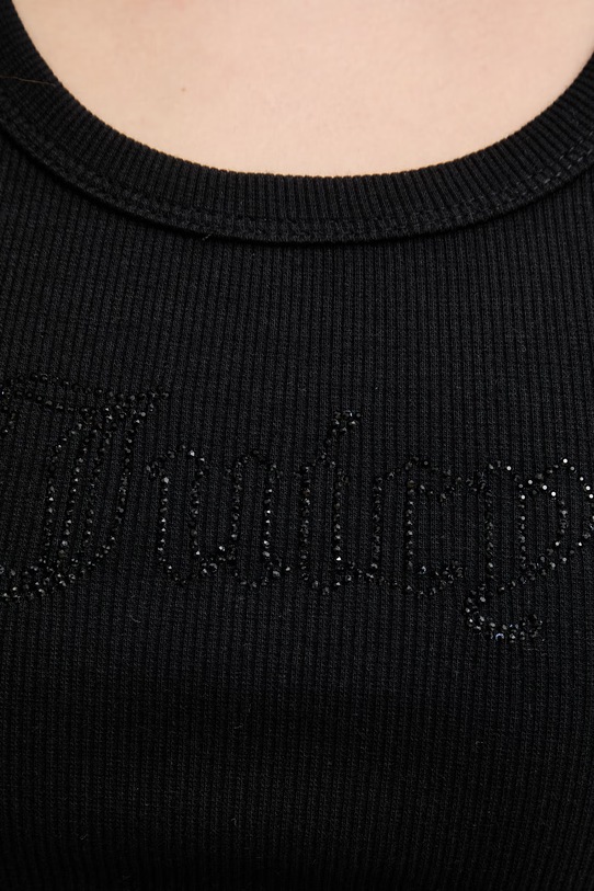 Juicy Couture top damski RACER VEST czarny JCWLV126308