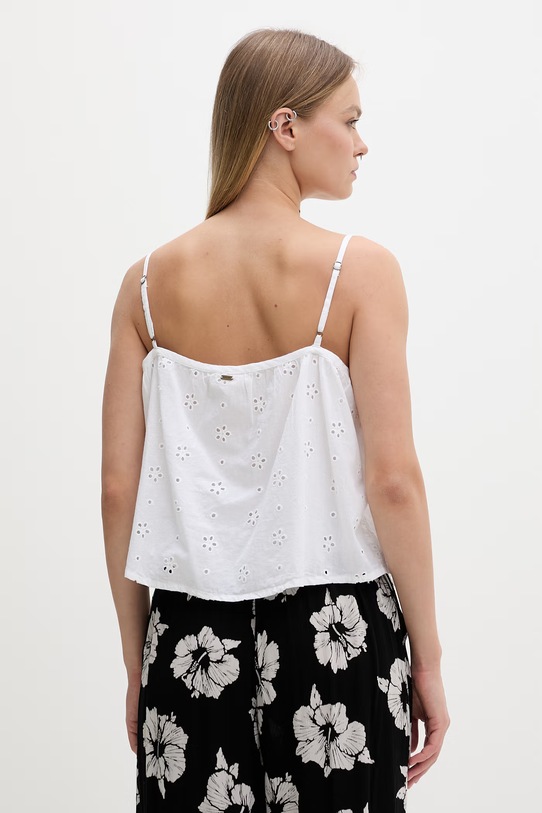 Oblečenie Rip Curl blúzka s ramienkami dámska bavlnená OASIS 06VWSH biela