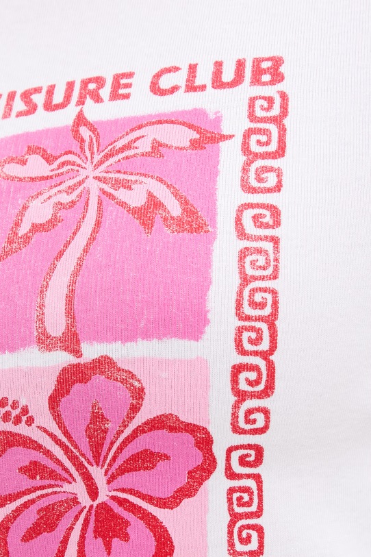 Rip Curl t-shirt γυναικείο βαμβακερό με ελαστάν SURF SIDE 0MBWTE λευκό