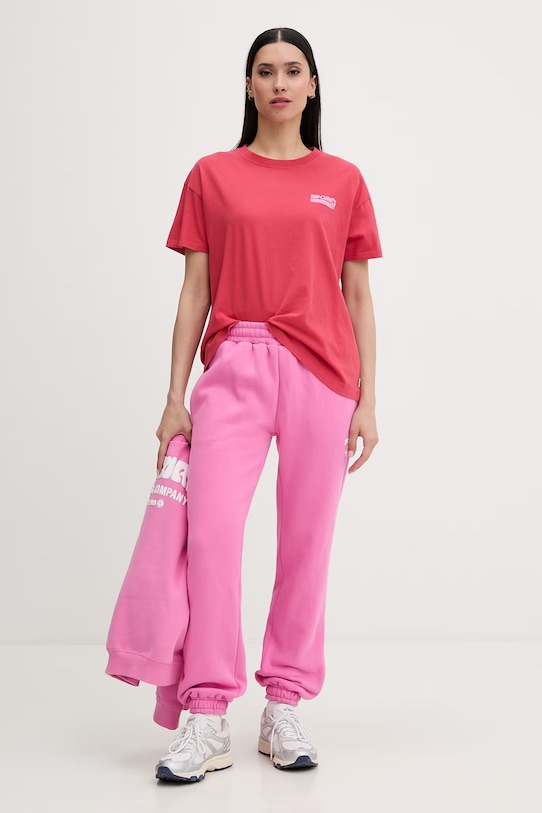 Rip Curl t-shirt γυναικείο βαμβακερό OCEAN BREAK 0MGWTE κόκκινο SS26