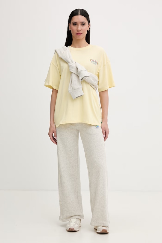 Rip Curl t-shirt γυναικείος βαμβακερός SURF REVIVAL 0MHWTE κίτρινο SS26