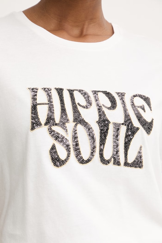 Morgan T-shirt damski z modalem biały DARIO