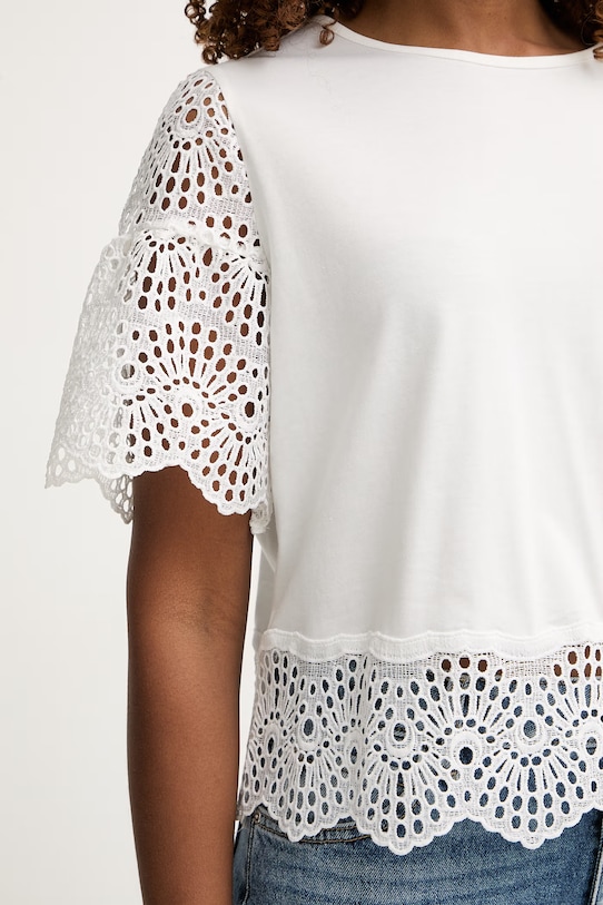 Morgan T-shirt γυναικείο με βαμβάκι DCAL μπεζ