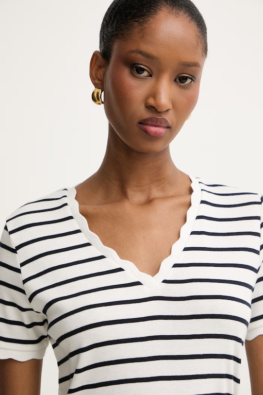 Odzież Morgan T-shirt damski bawełniany DIEGO beżowy