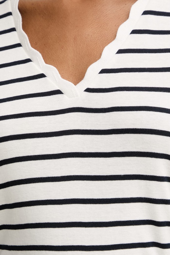 Morgan T-shirt damski bawełniany beżowy DIEGO