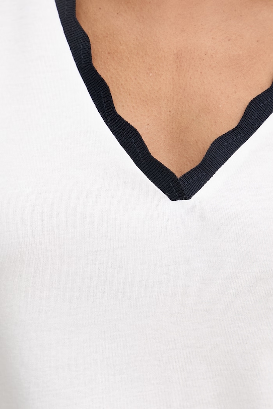 Morgan top swetrowy damski bawełniany DIEGO1 biały