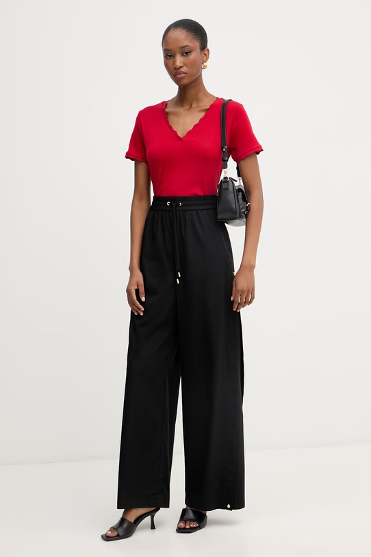 Morgan top swetrowy damski bawełniany DIEGO1 czerwony SS26